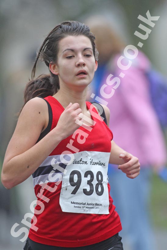 Junior womens 938, Heaton Harriers Memorial Road Race.
